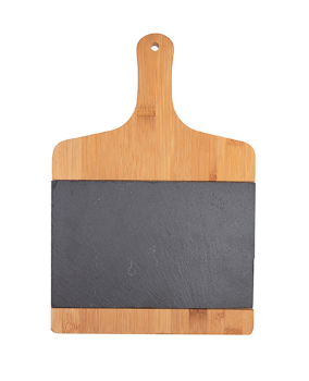 SLATE & BAMBOO COMBO 9.5" X 13.8" CHARCUTERIE BOARD